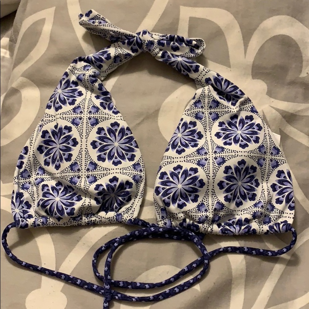 Purple Flowered Triangle Top